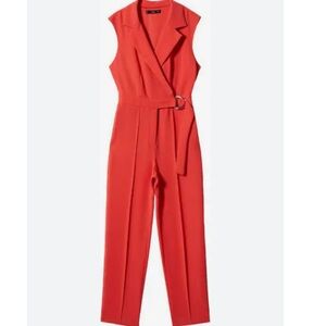 NWT Mango Candela Belt Wrap Jumpsuit size Small